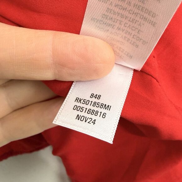 Nordstrom Rack Womens Tweed Blazer Sz Extra Large Red Textured Gold Buttons - Picture 5 of 8